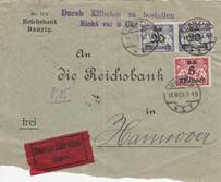 Einschreib-Brief vom 18. Oktober 1923 Porto: 45 Millionen Reichsmark